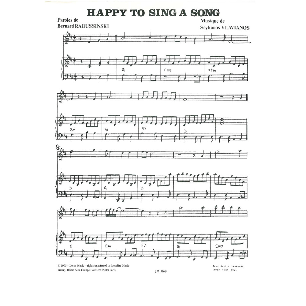 Happy To Sing A Song